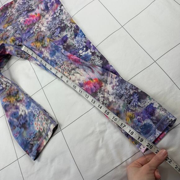 Athleta Leggings Womens Small Elation Capri Renewed Bloom Chrome Yoga Gym Active - Picture 10 of 11